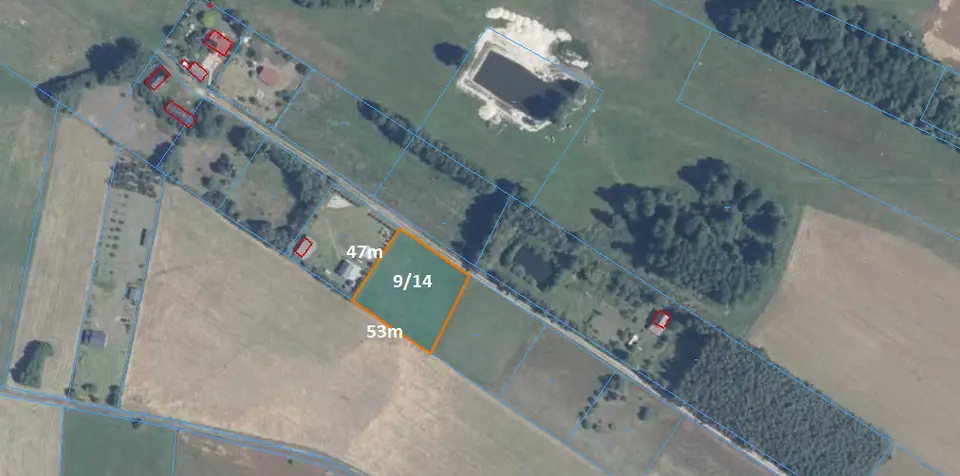 Działka budowlana 2 394 m², Wilków