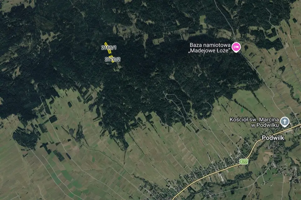 Działka leśna 1,24 ha, Podwilk