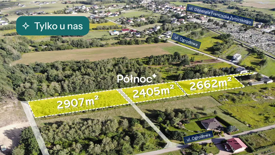 Działka budowlana 2 662 m², Klembów