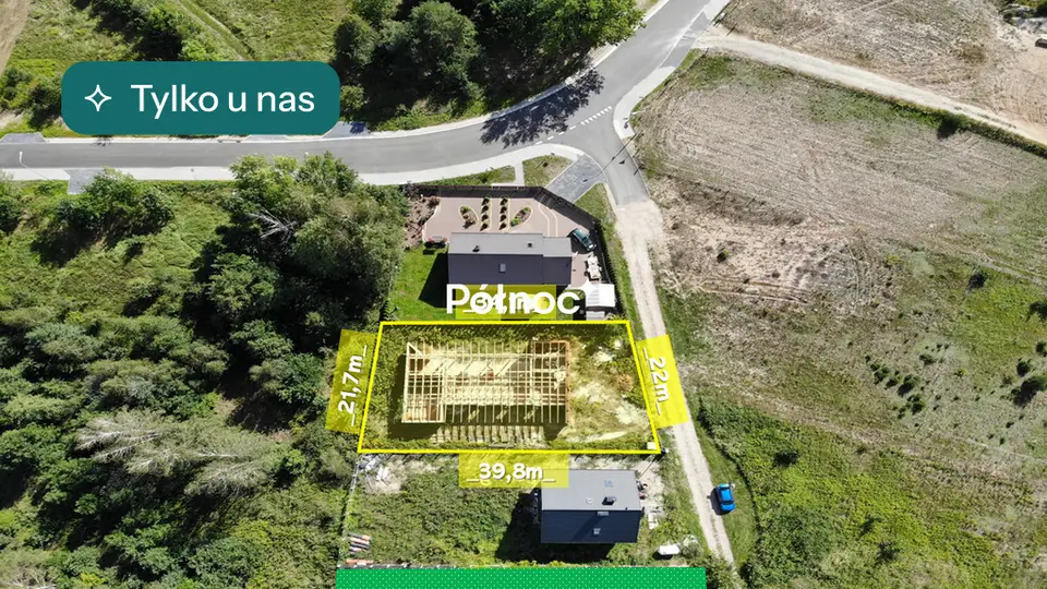 Działka budowlana 800 m², Kołaków