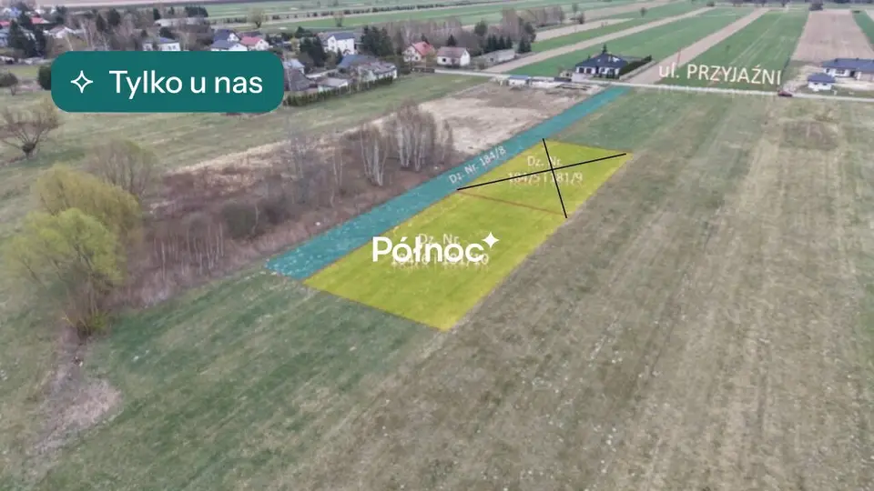 Działka budowlana 884 m², Roszczep