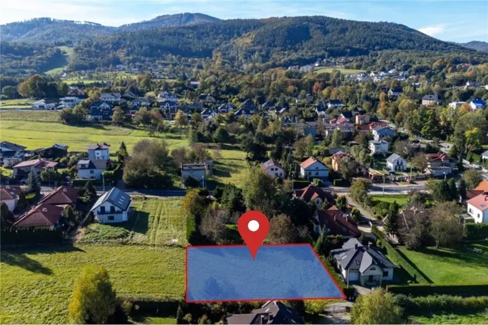 Działka budowlana 1 001 m², Bielsko-Biała