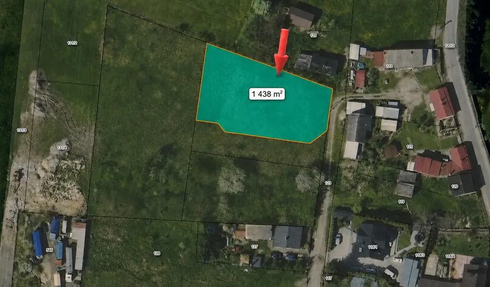 Działka budowlana 1 438 m², Parzęczew