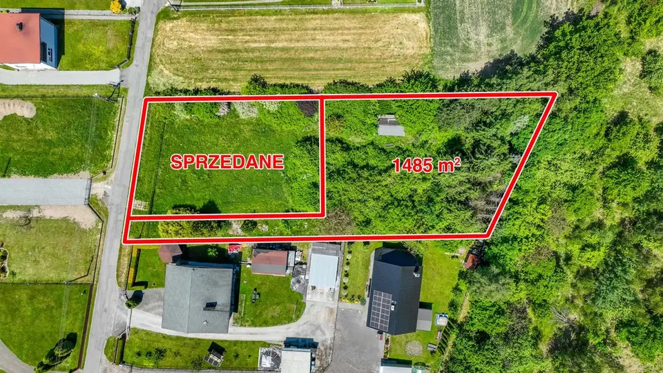 Działka budowlana 1 476 m², Turza Śląska