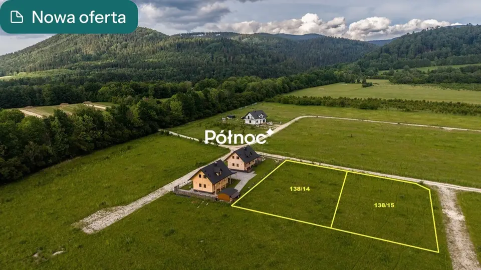 Działka budowlana i inwestycyjna 1 075 m², Jaworek