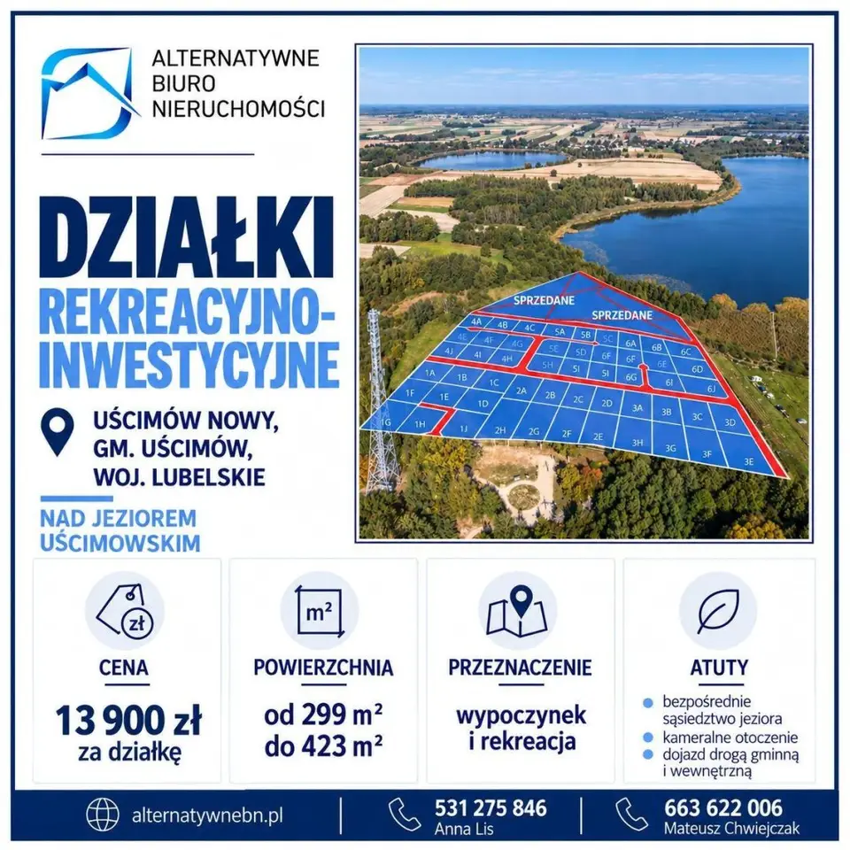 Działka rolna 423 m², Nowy Uścimów