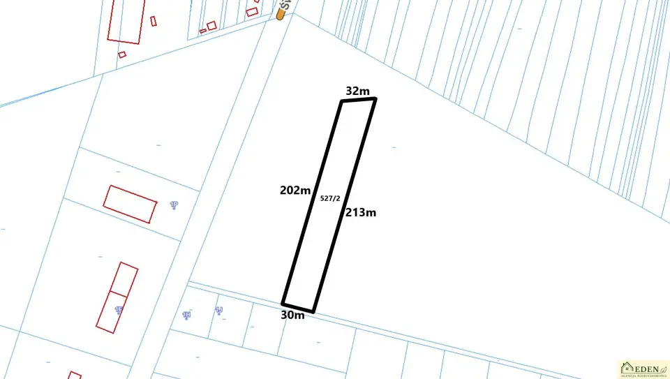 Działka inwestycyjna 6 226 m², Świdry