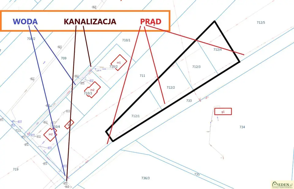 Działka budowlana 1 293 m², Jeruzal