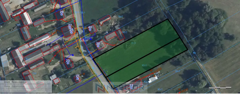 Działka budowlana 3 479 m², Sosna-Kozółki