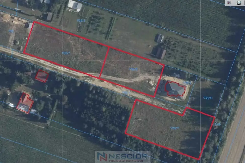 Działka budowlana i rolna 1 871 m², Żelków-Kolonia