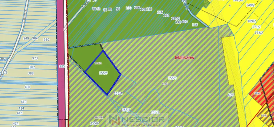 Działka budowlana 5 200 m², Maliszew