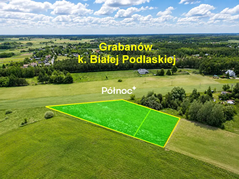 Działka budowlana 1 487 m², Grabanów