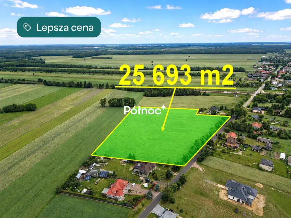 Działka budowlana 2,57 ha, Ortel Książęcy Drugi