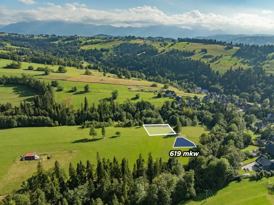 Działka budowlana 619 m², Gliczarów Dolny
