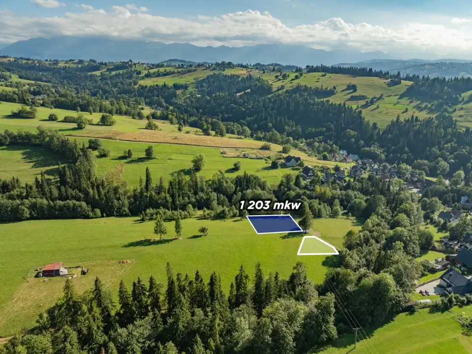 Działka budowlana 1 203 m², Gliczarów Dolny