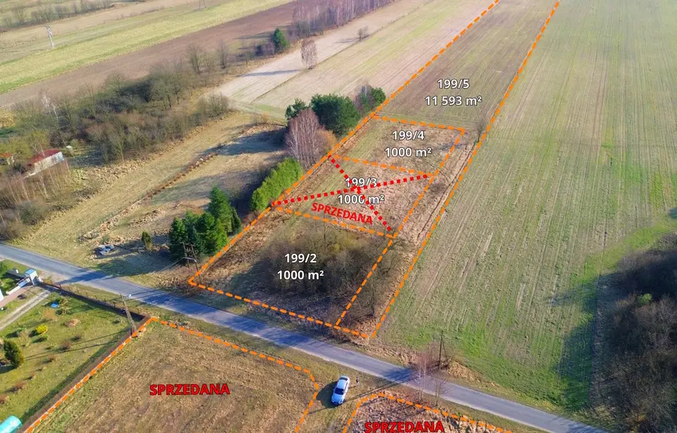 Działka budowlana i inwestycyjna 1 000 m², Grabostów