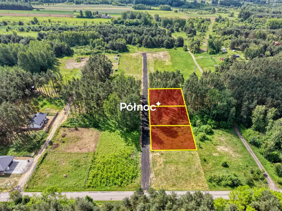 Działka budowlana 910 m², Przybynów