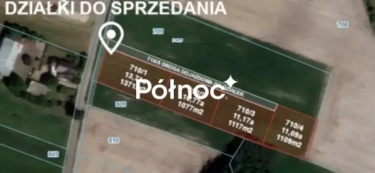 Działka budowlana 5 500 m², Barczew
