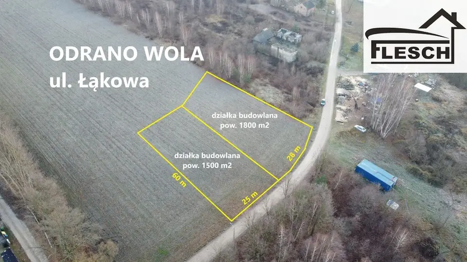Działka budowlana 1 500 m², Odrano-Wola