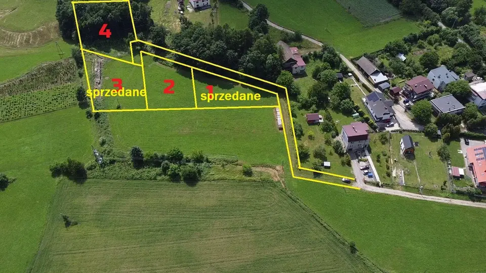 Działka budowlana 1 000 m², Brenna