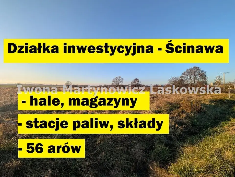 Działka budowlana 5 600 m², Ścinawa