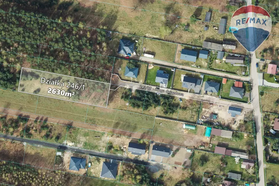 Działka budowlana 2 630 m², Skierniewice