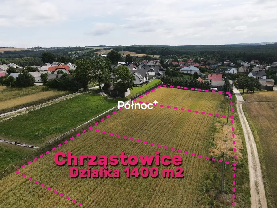 Działka budowlana 1 400 m², Chrząstowice