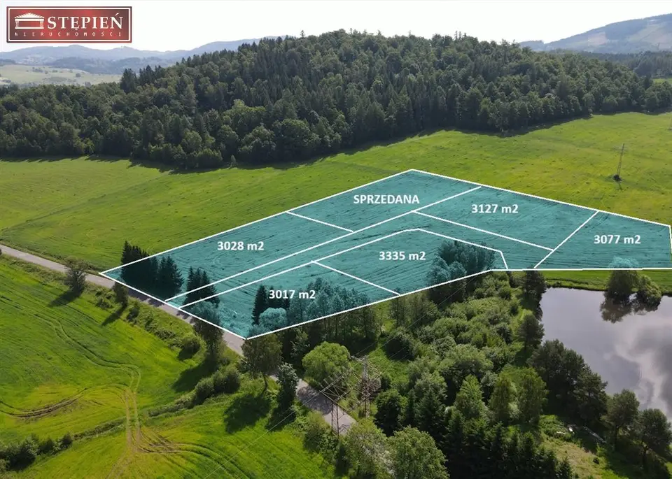 Działka budowlana 3 028 m², Wieściszowice
