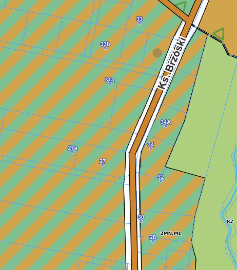 Działka budowlana 925 m², Bądzyń