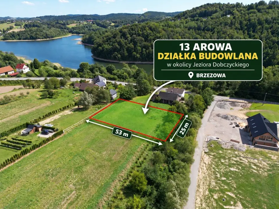Działka budowlana 1 303 m², Brzezowa