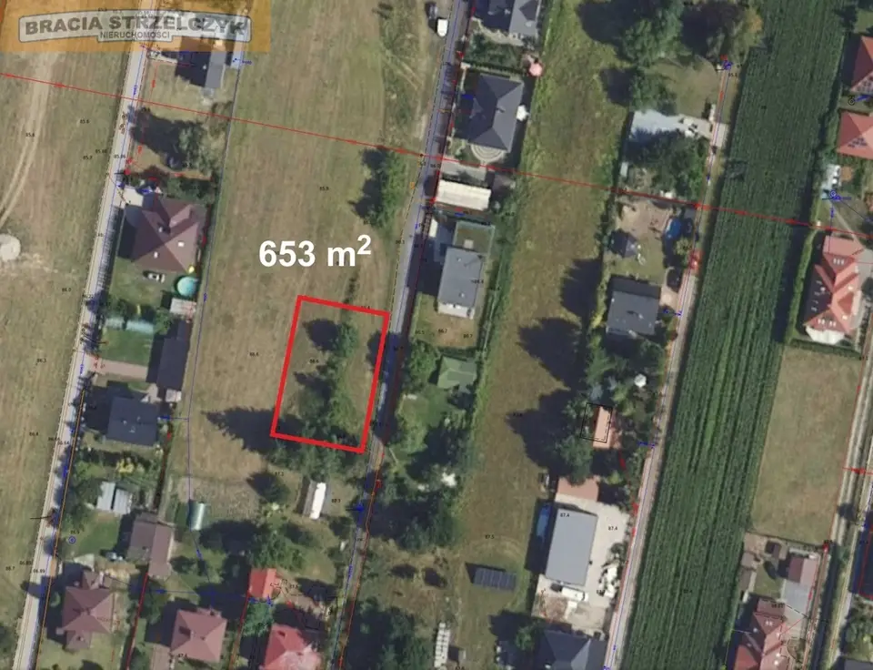 Działka budowlana 653 m², Kampinos