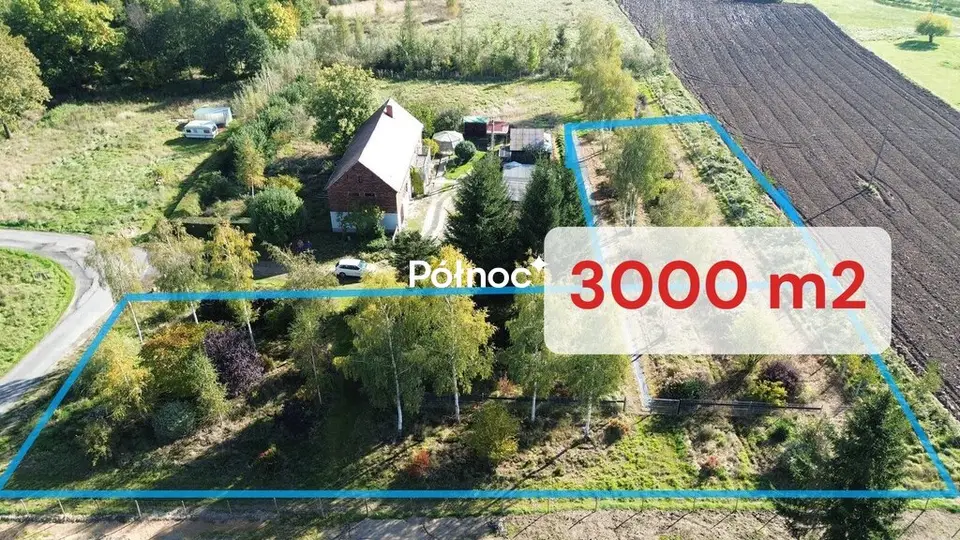Działka budowlana i rolna 3 000 m², Gierałtów