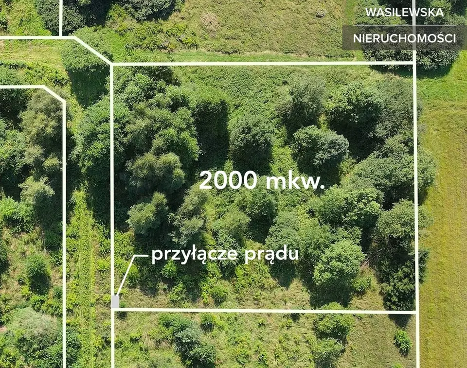 Działka budowlana 2 000 m², Radziejowice