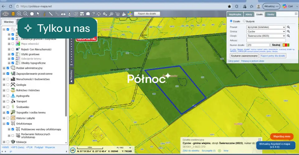 Działka budowlana 2,32 ha, Świerszczów
