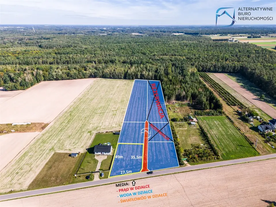 Działka budowlana 1 264 m², Nowa Wólka