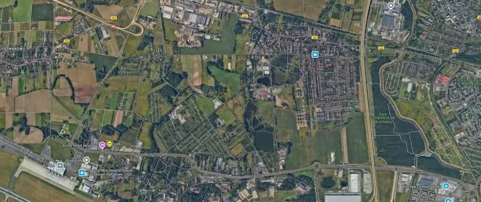 Działka budowlana 6 500 m², Wrocław, Strachowice