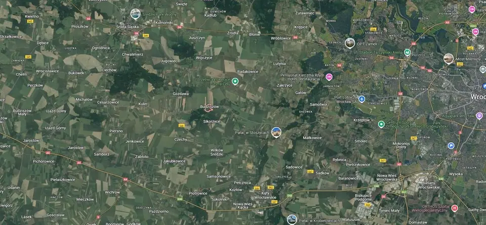 Działka budowlana 6 740 m², Budziszów