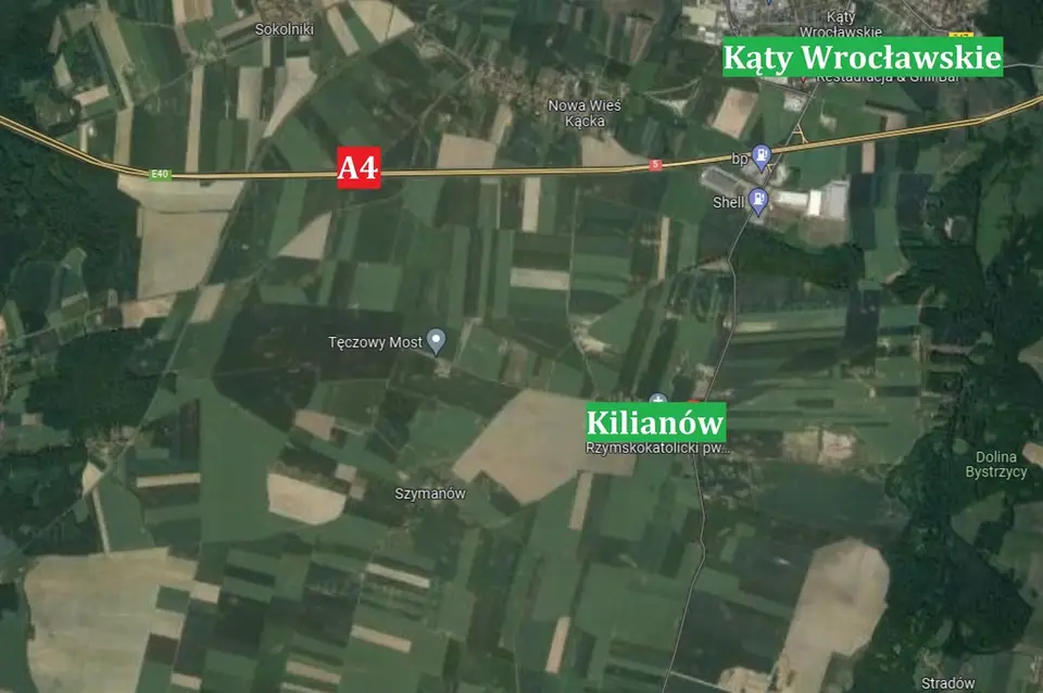 Działka budowlana 2,99 ha, Kąty Wrocławskie