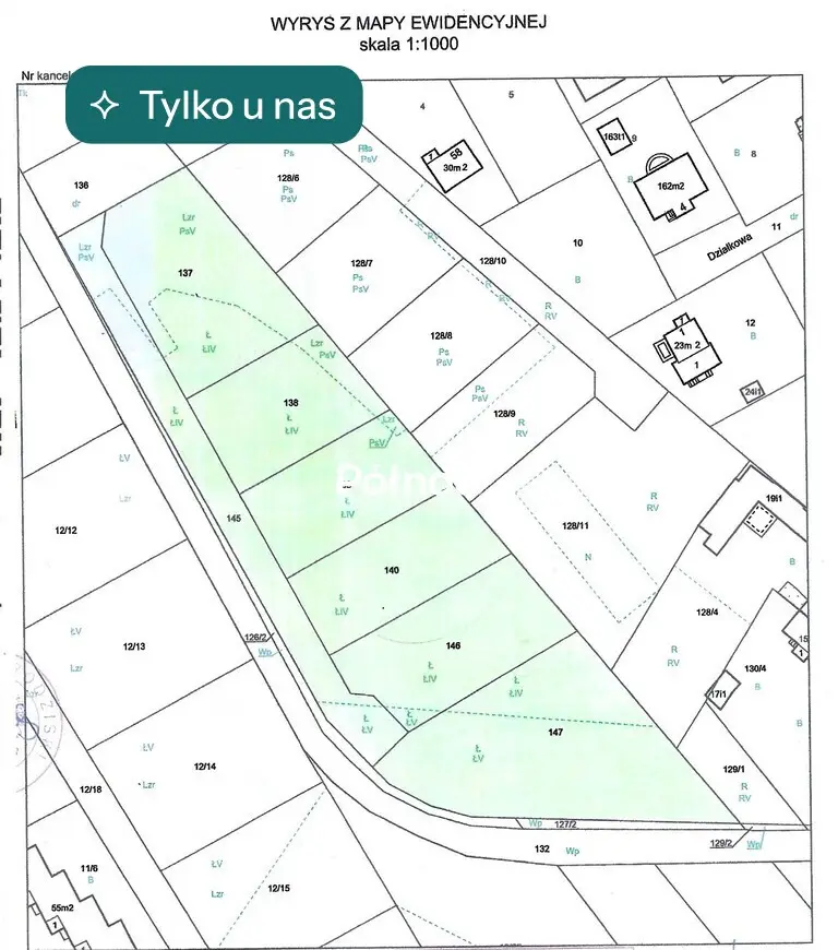 Działka budowlana 1 000 m², Milanówek