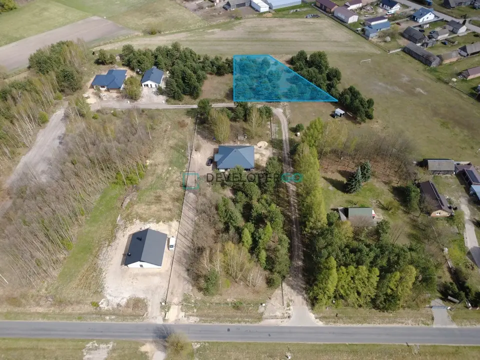 Działka budowlana 2 234 m², Żeliszew Podkościelny