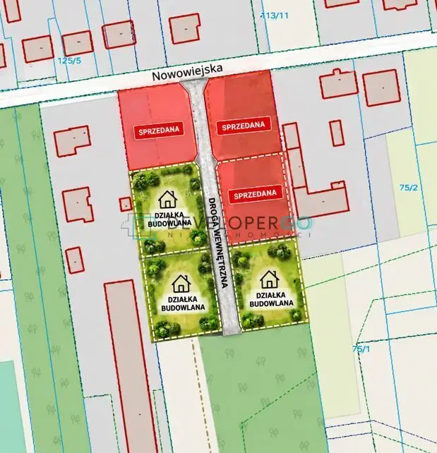 Działka budowlana i inwestycyjna 945 m², Chodów