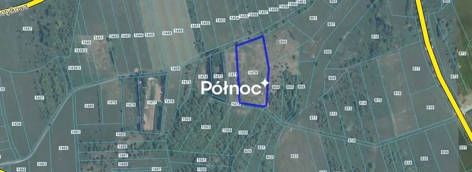 Działka inwestycyjna 8 492 m², Stanisławice