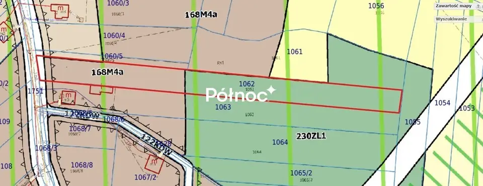 Działka budowlana 4 890 m², Bydlin