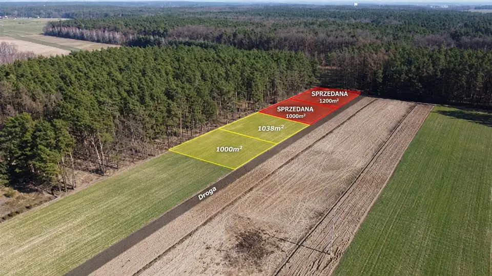 Działka rolna 1 000 m², Wymysły