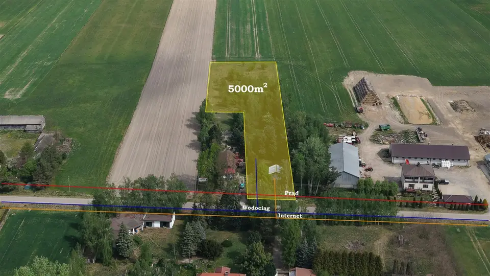 Działka siedliskowa 5 000 m², Cholewy