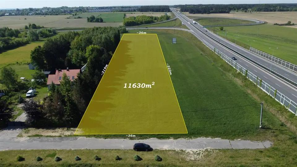 Działka budowlana 1,16 ha, Wierzbica