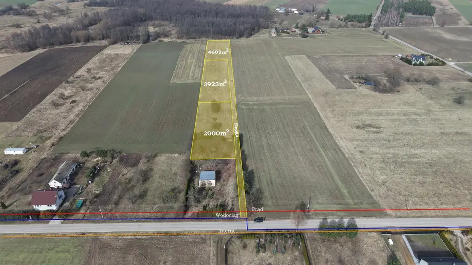 Działka budowlana 2 000 m², Wólka Szczawińska