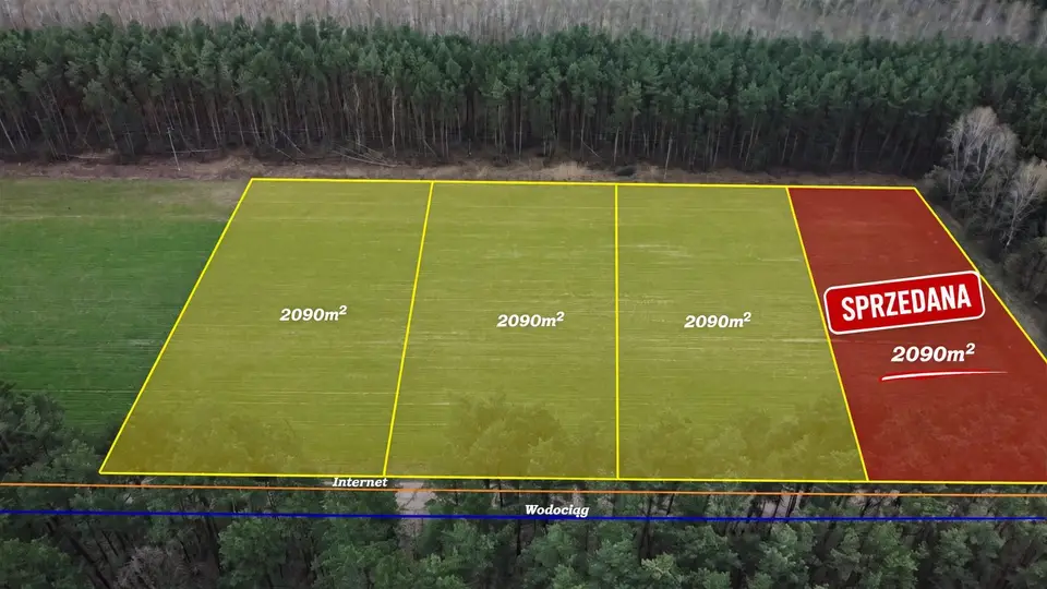 Działka budowlana i rekreacyjna 2 093 m², Idzikowice