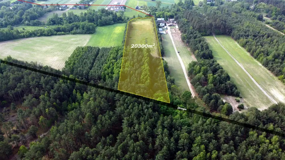 Działka rolna i leśna 2,03 ha, Andzin