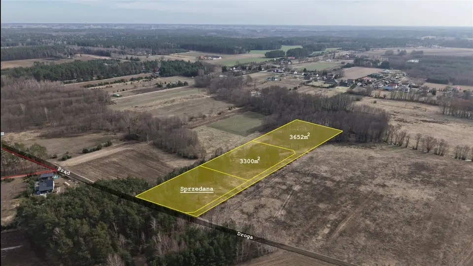 Działka budowlana 3 300 m², Wólka Szczawińska
